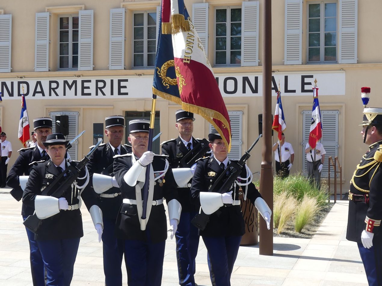 French National Gendarmerie – FIEP  International Association of  Gendarmeries and Police Forces with Military Statues