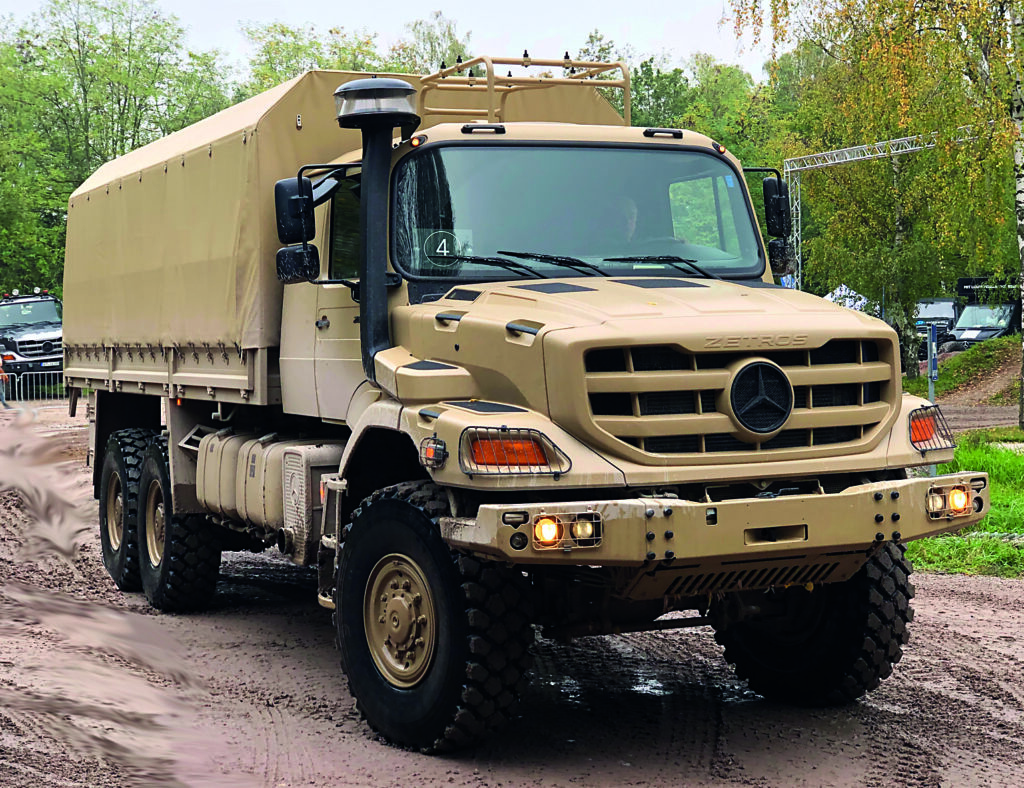 modern military transport truck