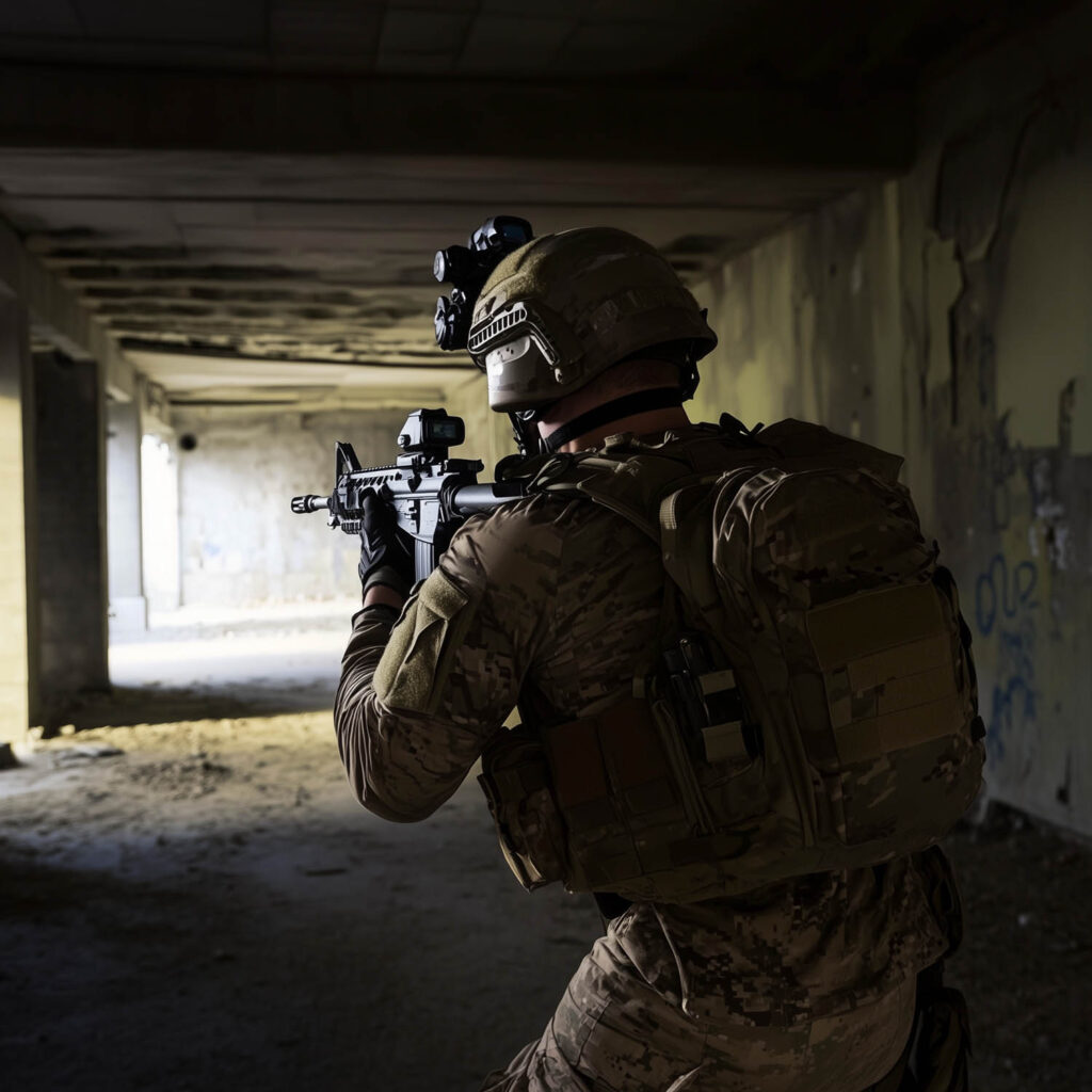 Field Operations Soldier aided by GoPro Cameras transmitting Video to Central Command 