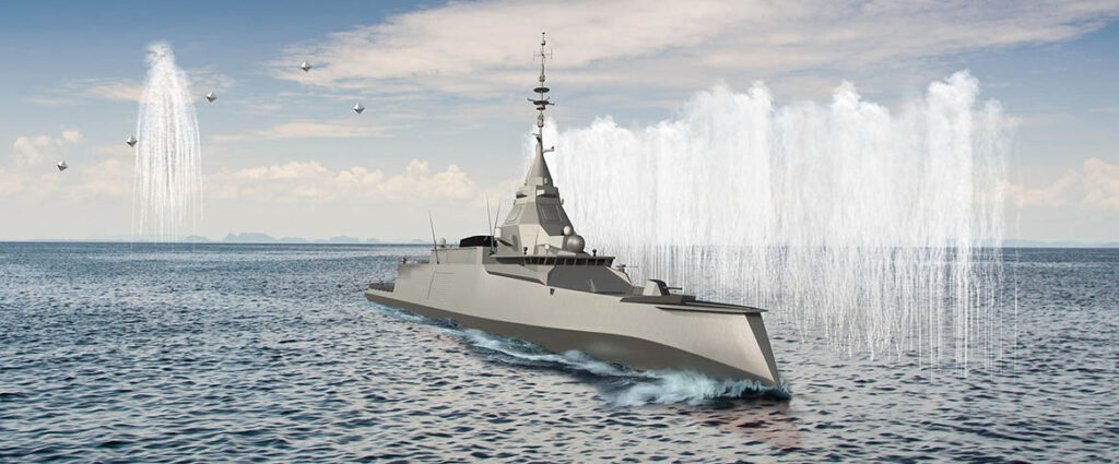 Lacroix Defense of France has developed a pyrotechnically-activated a ‘pop-up’ corner reflector structure that expands instantaneously so as to minimise the time between the firing command and the delivery of a high RCS decoy effect. [Lacroix Defense]
