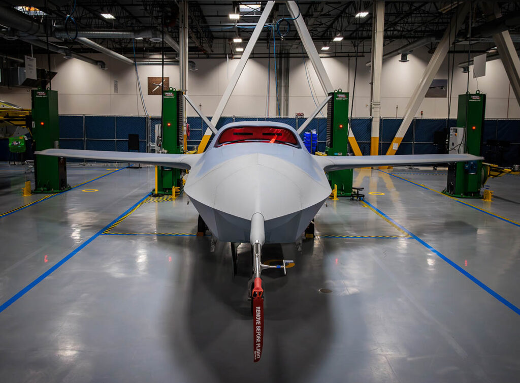 The first YFQ-42A production representative test vehicle was unveiled at the GA-ASI facilities in Poway, California on 19 May 2025. The Department of the Air Force has begun ground testing for the CCA programme to validate performance and readiness for flight testing. [USAF]