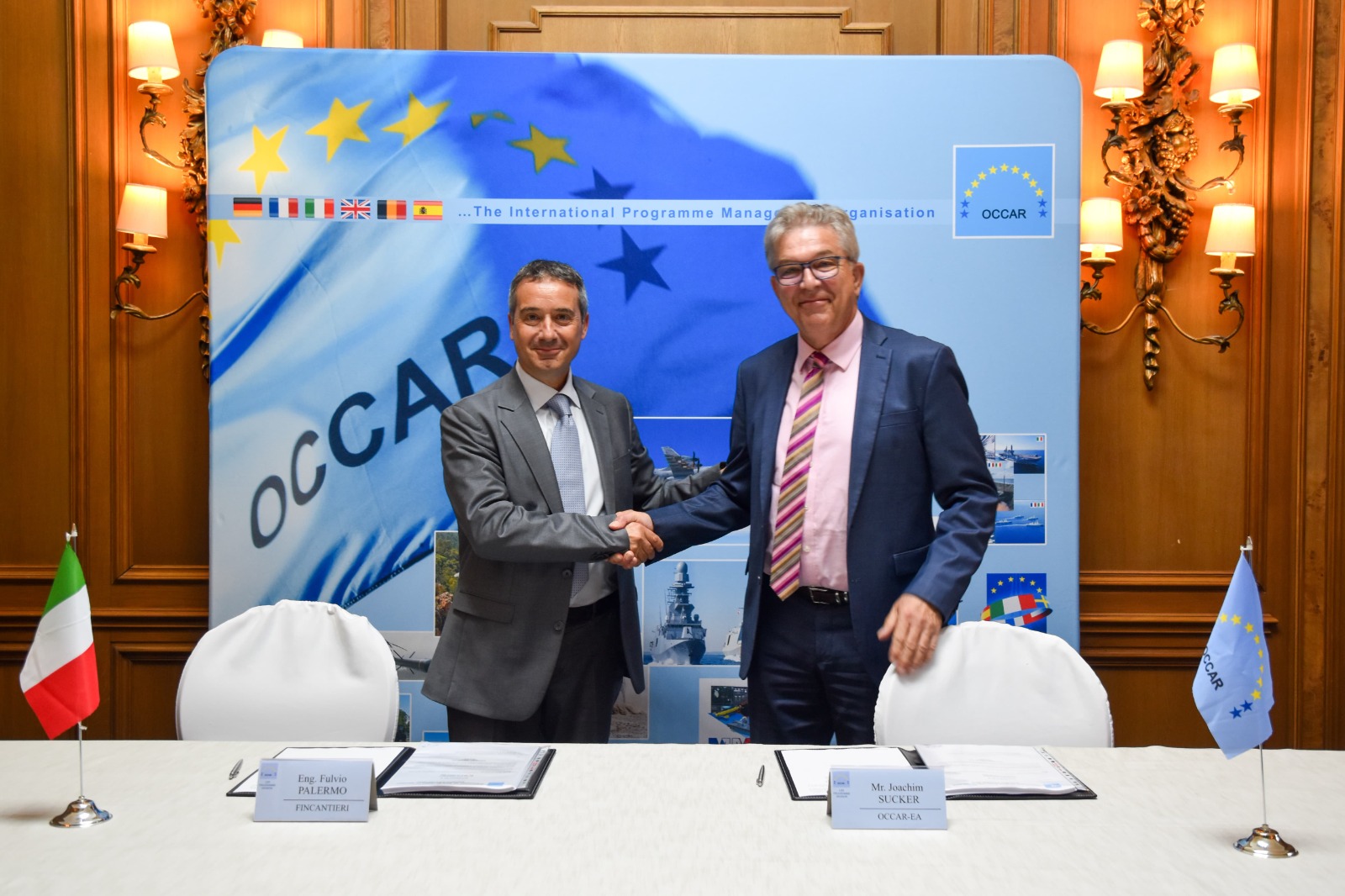 Fulvio Palermo e Joachim Sucker (Finccantieri)