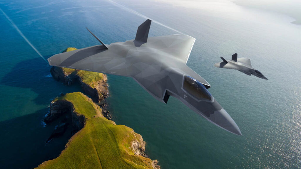 A CG render of the Tempest fighter aircraft being developed under the GCAP programme. (BAE Systems)