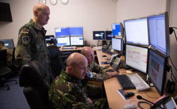 The European Super RAP developed by NATO’s ACCS is shared with NATO’s Allied Air Command headquarters in Ramstein, western Germany. Two CAOCS, controlling NATO airspace above northern and southern Europe, generate these RAPs. [NATO]