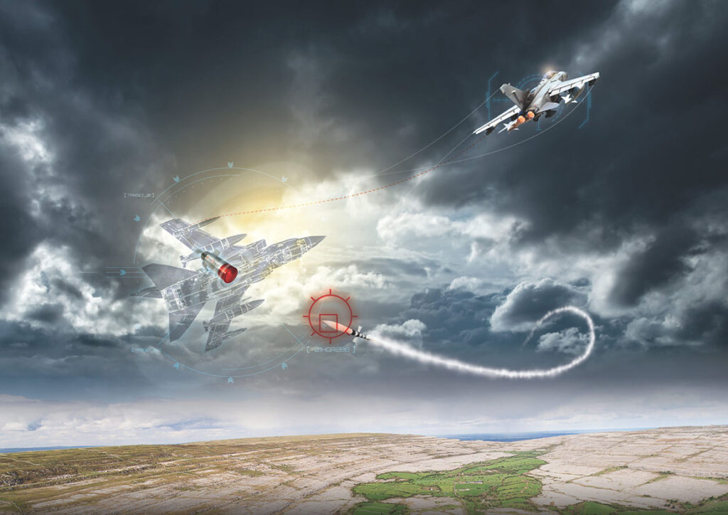 An artist’s impression demonstrating the operating principle of the Leonardo Britecloud EAD. [Leonardo]