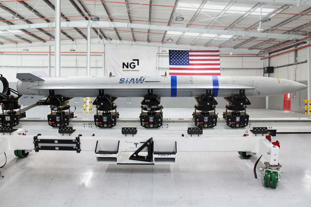 The first SiAW test missile ready for delivery to USAF in October 2024. [Northrop Grumman]