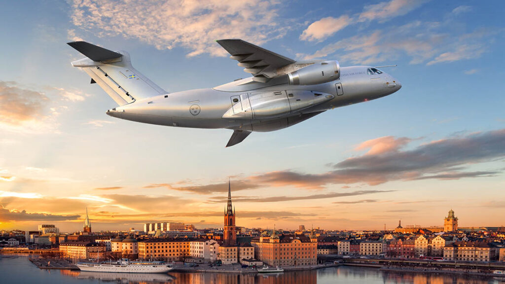 A CG render of an Embraer KC-390 in Swedish service. Sweden is one of seven European countries to have selected the Millennium. [Embraer]