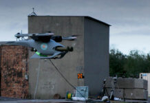 The Flyby Jackal launches an LMM during testing. [Crown Copyright 2023]