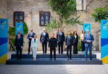 Participants at the fourth Ukraine-Southeast Europe summit gathered in Odesa on 11 June 2025. [Office of the President of Ukraine]