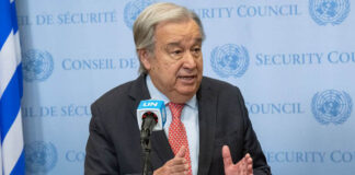 Secretary-General António Guterres speaks to the press at the UN Headquarters, New York [UN;Eskinder Debebe]