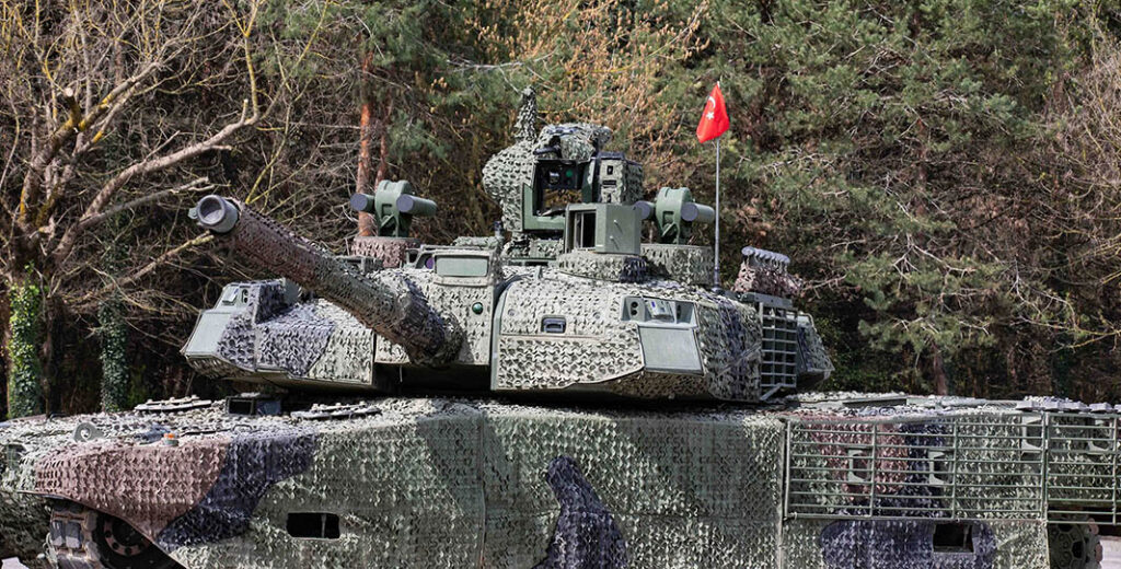The Akkor APS produced by Aslesan will increase Altay’s defences against ATGM and RPG threats, and could conceivably be used as a last-ditch defence system against small UAVs. [BMC Otomotiv]