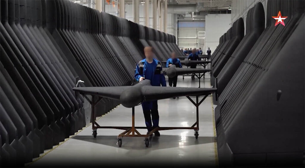 Russia is mass-producing Geran series OWA drones at an estimated rate in the thousands per month, with ambitions to scale this to 1,000 per day. Even if their wartime production is disrupted, their current estimated industrial output compared to observed expenditure suggests they likely have a not inconsiderable stockpile available. [TV Zvezda]