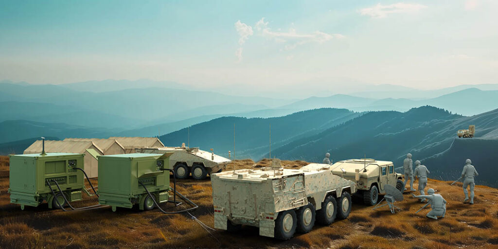 The animation illustrates how PGM low emissions generators could appear in operational use. [VINCORION]