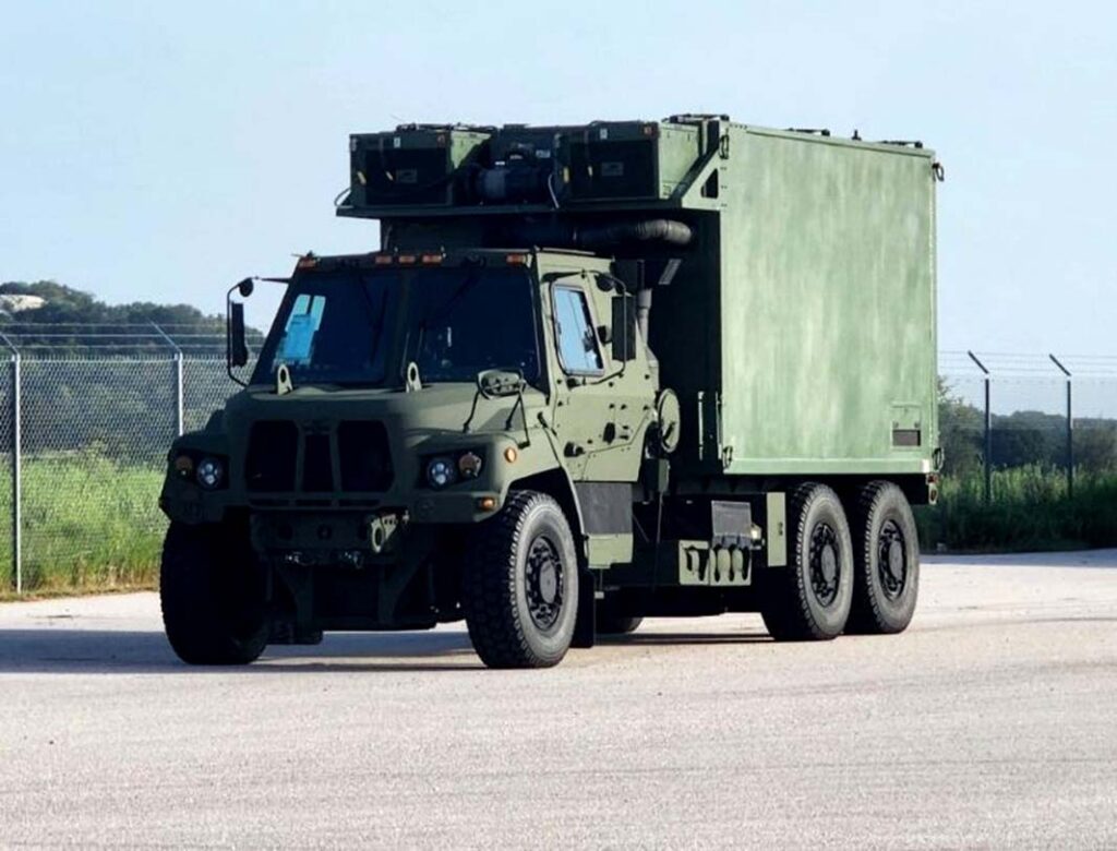 The first Tactical Intelligence Targeting Access Node (TITAN) prototype is being transported to Joint Base Lewis-McChord, Washington State, March 2024 (US Army)