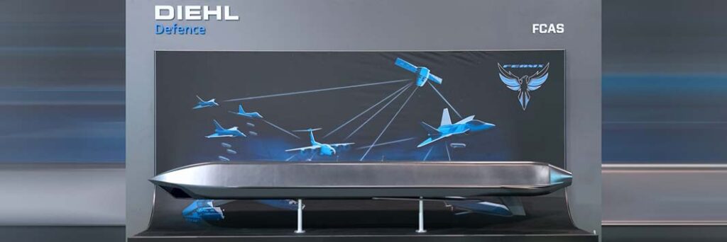 In June 2024 Diehl Defence presented a model of its Light Remote Carrier FEANIX (Future Effector – Adaptable, Networked, Intelligent, Xpendable). (Diehl Defence)