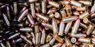 The ubiquitous 9 × 19 mm Luger round, today commonly referred to as 9 mm Parabellum, was the round of choice for the first SMGs, and continues to be widely used today. [USMC/Cpl Jonathan Beauchamp]