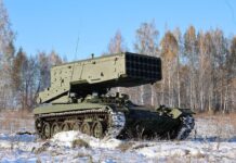 A TOS-1A during acceptance trials. [UVZ]