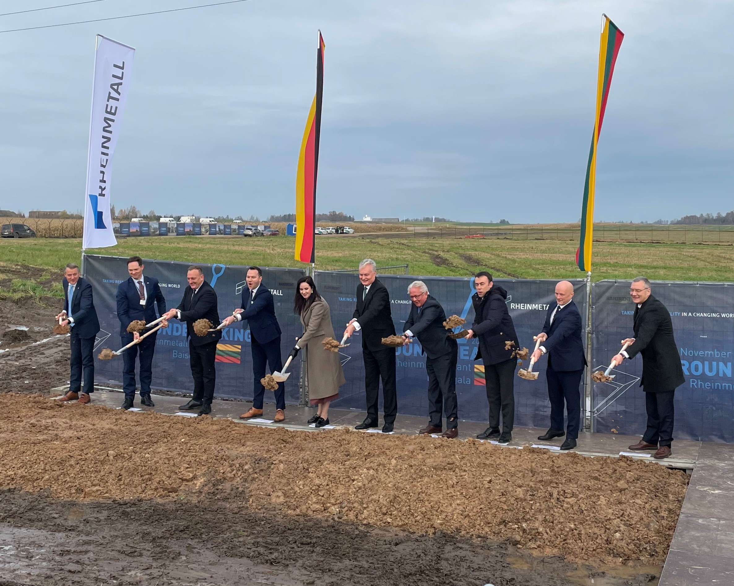 Lithuanian plant groundbreaking (Rheinmetall)