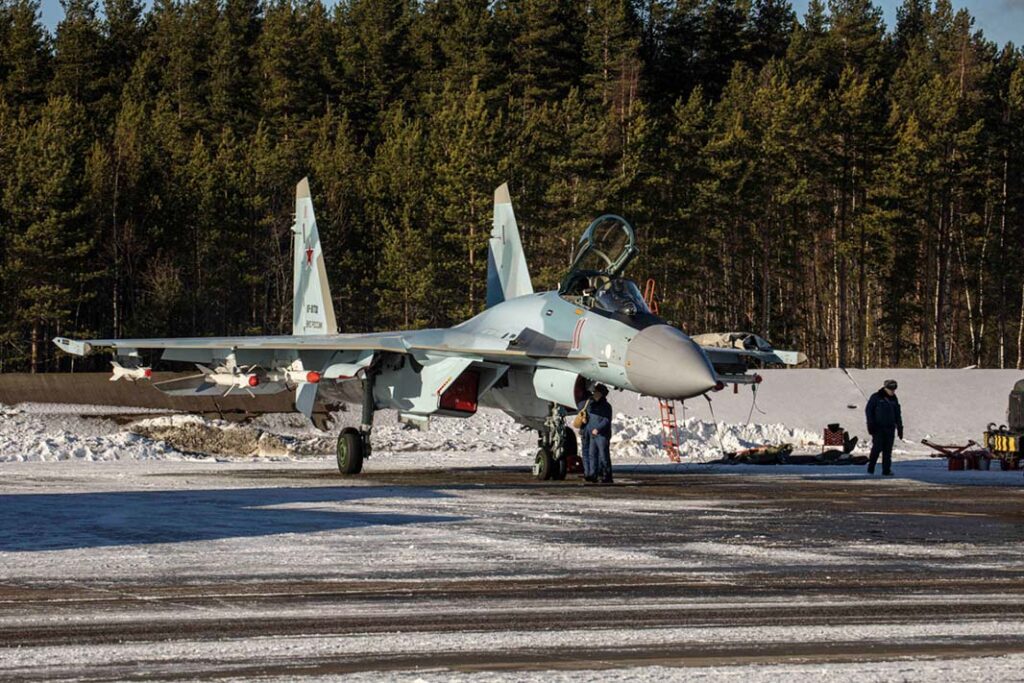 A Russian Su-35S parked at Khotilovo Airbase, Tver Oblast. Should Iran manage to acquire Su-35s, it would represent a major capability boost to its air force. (Russian MoD)