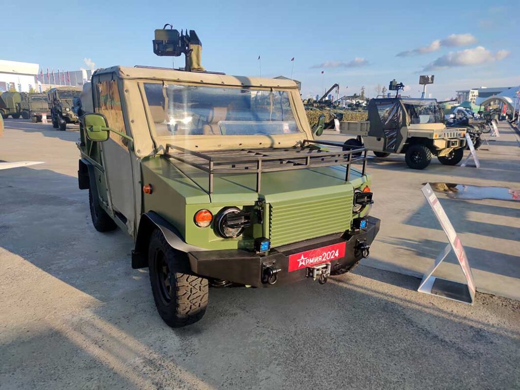 An Ulan multipurpose all-terrain vehicle, used by Russian armed forces as a frontline transport platform and for last-mile logistics. [Alexey Tarasov]