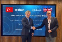 Left to right - Erhan Ülgen, Business Development and Marketing Director at ASELSAN and Austin Lewis, Vice President Future Business, Babcock. [Photo: Babcock]