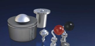 Miniature ball transfer units, shown in the image below, from Rodriguez‘ extensive ball transfer unit range are the ideal choice for use in measuring instruments, lightweight construction, and compact motion applications. [Image: Rodriguez GmbH]
