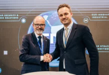 Julien Compère, CEO of FN Herstal & Vincent Maes, Director Damen Belgium [Photo © Copyright 2026 FN HERSTAL]